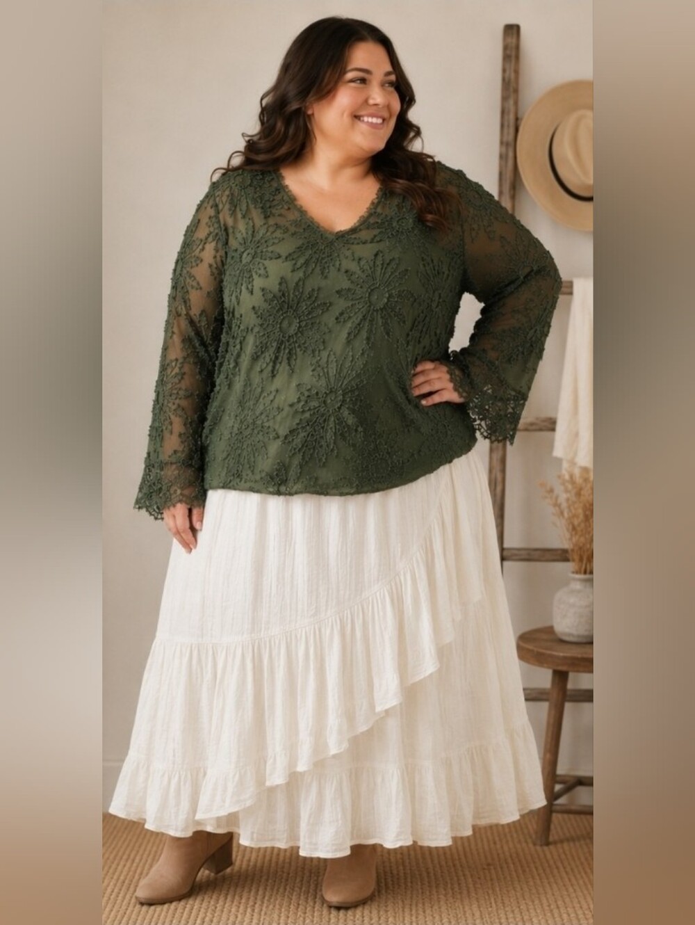 Olive Green Blouse